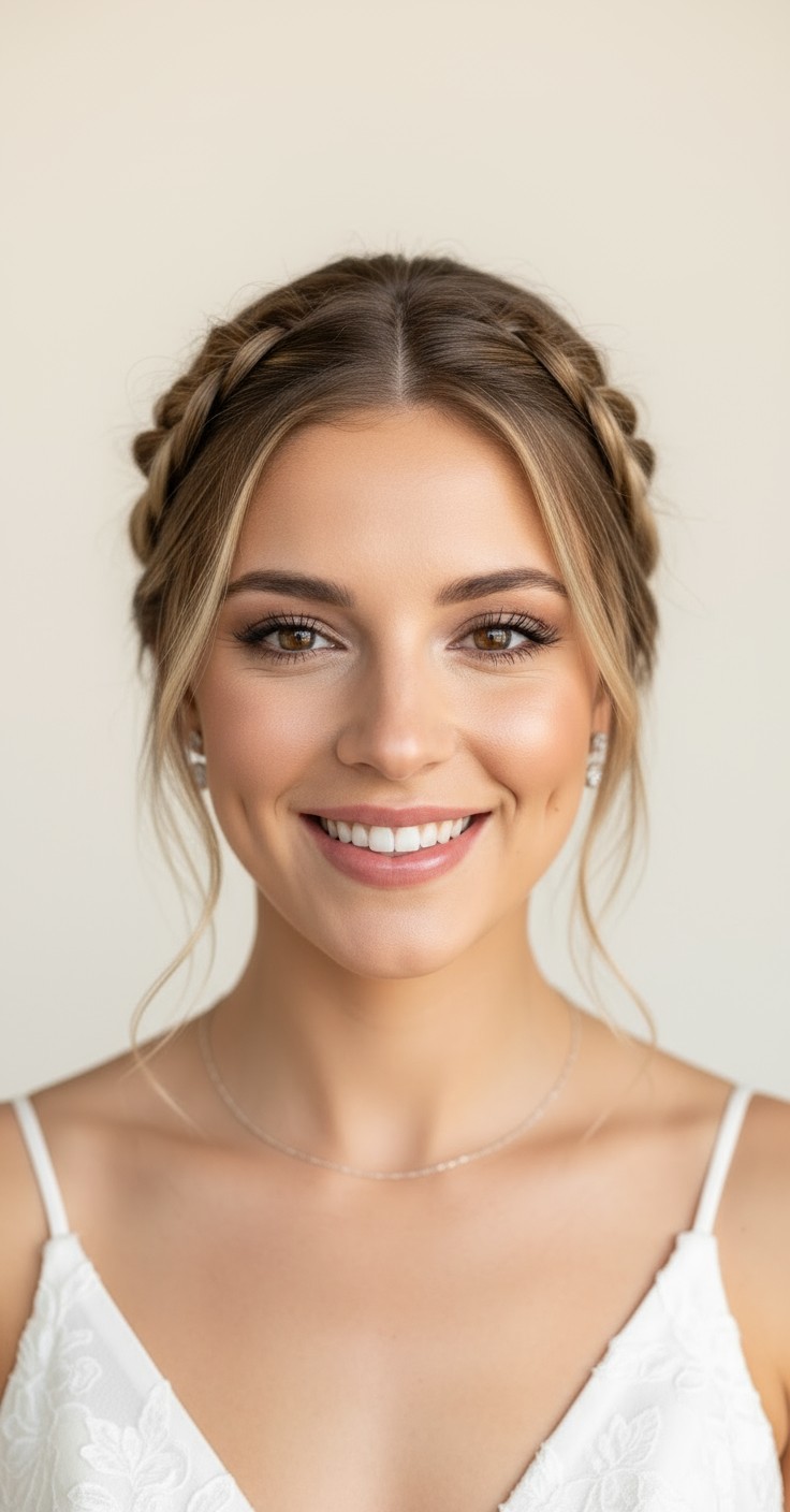 After Braided Updo Wedding Hair